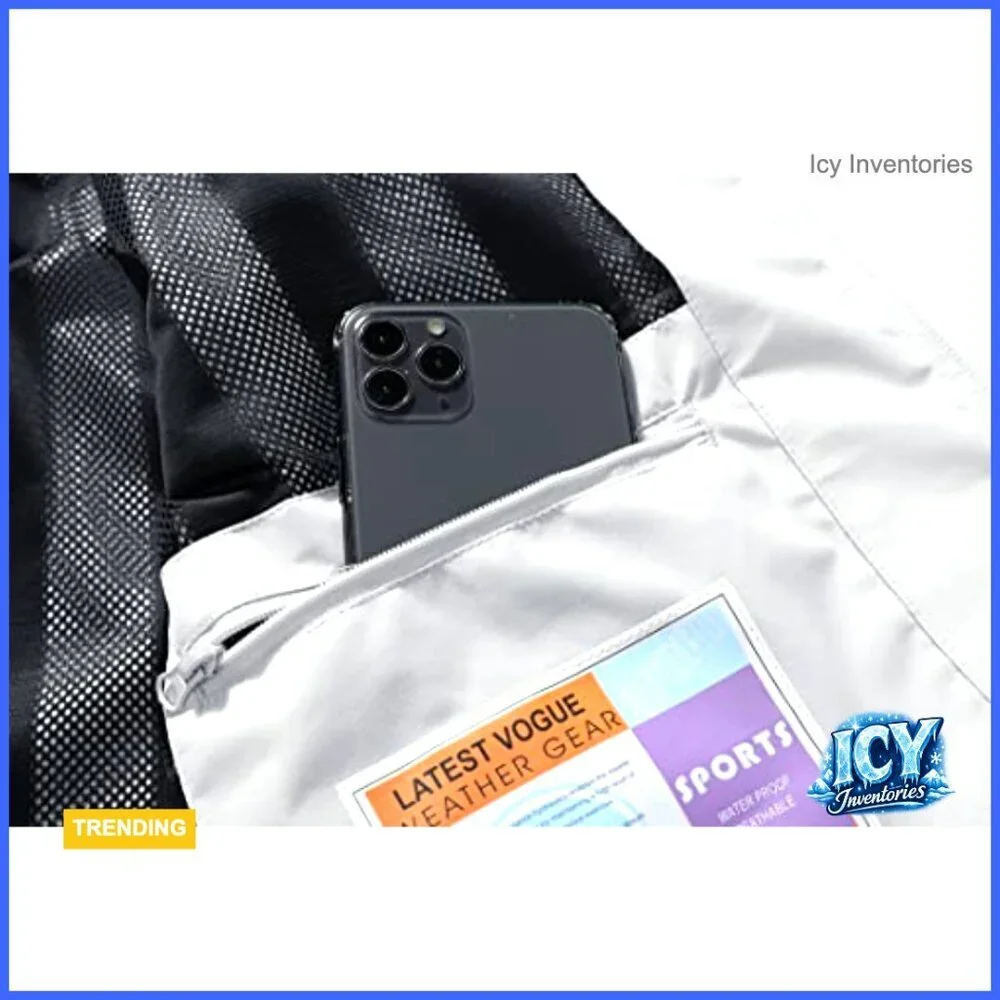 Waterproof Rain Jacket Lightweight Hooded Windbreaker Polyester